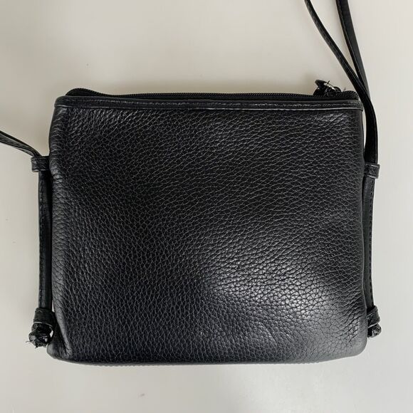 Brighton Crossbody Black Leather Wallet Center Organizer Alligator - Picture 8 of 11